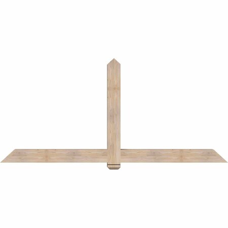 Ekena Millwork Eugene Smooth Timber Gable Bracket, Douglas Fir, 96"W x 44"H x 5 1/2"D x 5 1/2"F, 11/12 Pitch GBW096X44X0606EUG00SDF